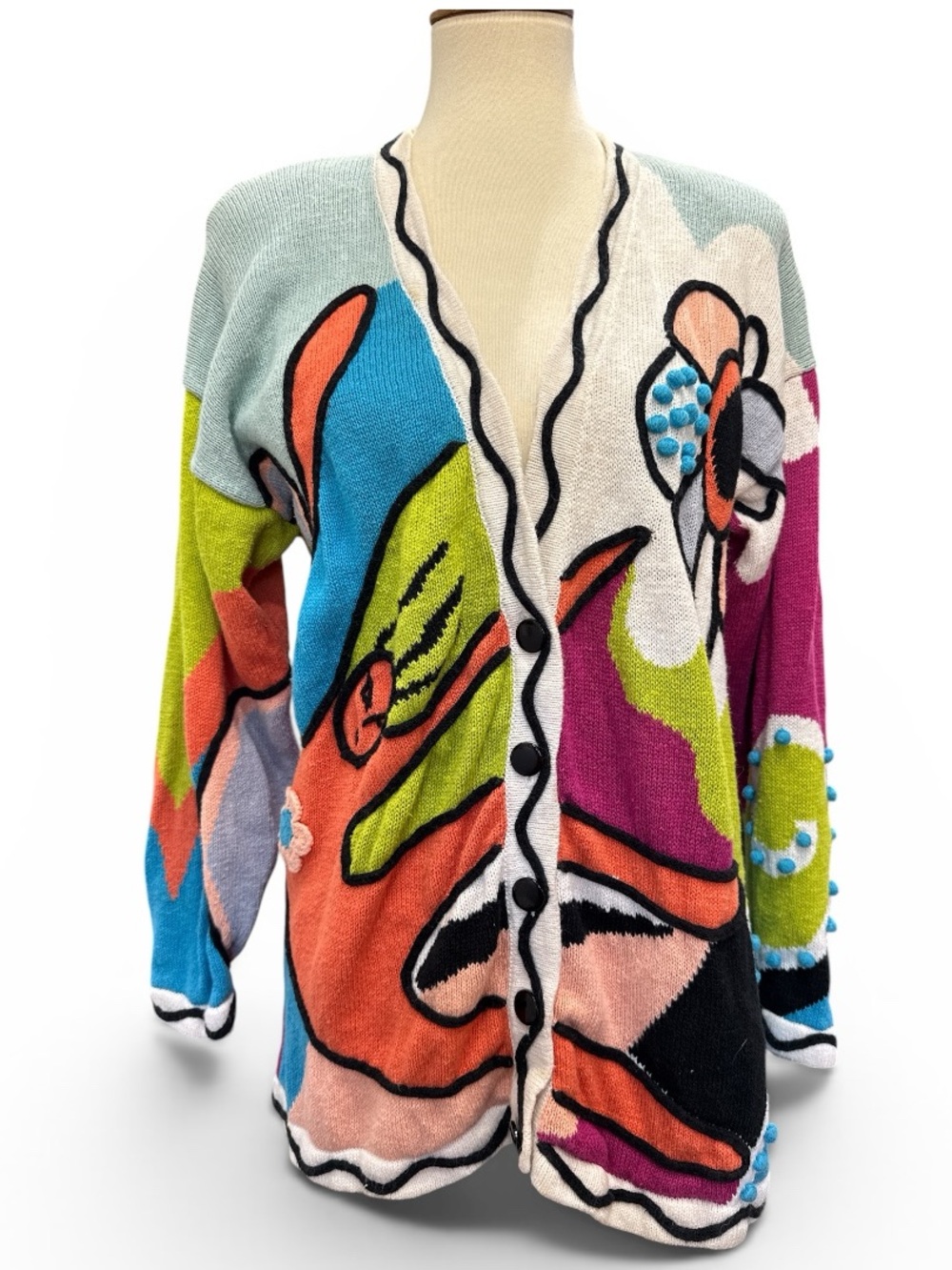 Vintage Tony Lambert Knit Cardigan Sweater #475